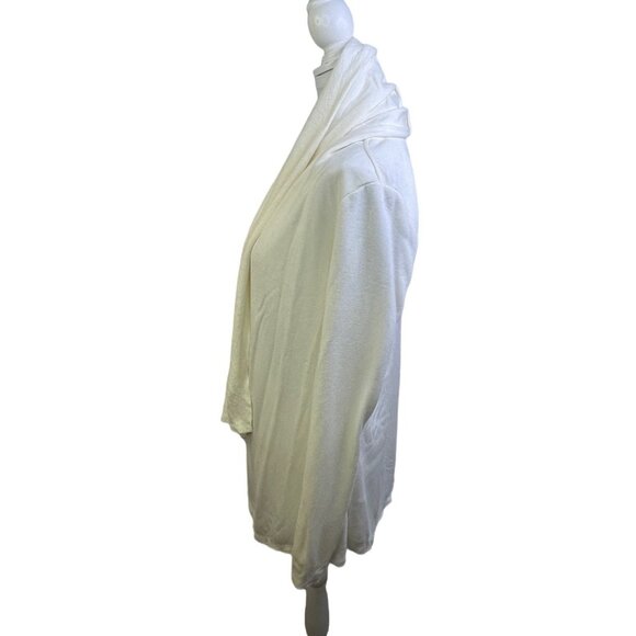 Olivia Sky Cardigan Small Ivory White  Solid - Picture 3 of 6